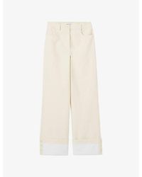 Claudie Pierlot - Turn-Up Straight-Leg Denim Jeans - Lyst