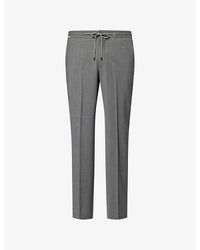 Corneliani - Slim-Leg Drawstring Stretch-Wool Trousers - Lyst