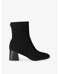 Kurt Geiger - Ella Knitted Heeled Ankle Boots - Lyst