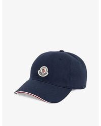 Moncler - Vy Logo-patch Cotton-twill Baseball Cap - Lyst