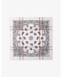Prada - Printed Paisley Cotton Scarf 65 X 65Cm - Lyst
