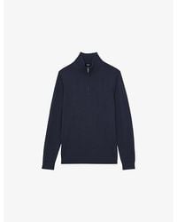 Reiss - Blackhall Half-Zip Long-Sleeve Merino-Wool Jumper - Lyst