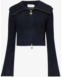 House Of Sunny - peggy Ribbed Knitted Cardigan - Lyst