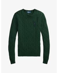 Polo Ralph Lauren - Julianna Cable-Knitted Wool-Cashmere Blend Jumper - Lyst