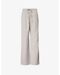 Reformation - Olina Straight-leg High-rise Woven Trousers - Lyst
