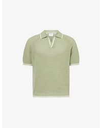 Percival - Tennis Boxy Cotton Knitted Polo Shirt - Lyst