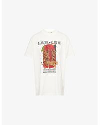 Barbour - X Farm Rio Maria Clara Cotton-Jersey T-Shirt - Lyst