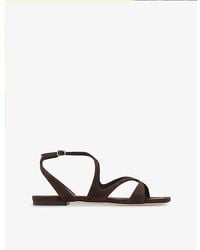 Jimmy Choo - Ayla Suede Flat Sandals - Lyst
