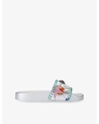 Kurt Geiger - Meena Eagle Footy Faux-Leather Slides - Lyst