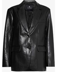 Anine Bing - Single-breasted Faux-leather Jacket - Lyst