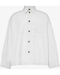 Bottega Veneta - Dropped-shoulder Relaxed-fit Cotton And Silk-blend Overshirt - Lyst