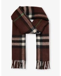 Burberry - Giant Check Cashmere Scarf - Lyst