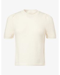 ME+EM - Pouf-Sleeve Cashmere And Wool Blend Top - Lyst