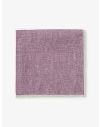 Eleventy - Rolled-Edge Wool And Cotton-Blend Pocket Square - Lyst