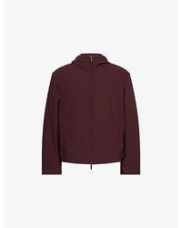 Emporio Armani - Seersucker Hooded Woven Jacket - Lyst