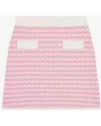 Claudie Pierlot - Zig-zag Weave Contrast-trim Stretch-knit Mini Skirt - Lyst