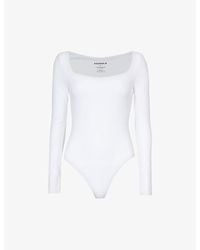 ADANOLA - Ultimate Slim-fit Stretch-recycled Polyamide Bodysuit - Lyst