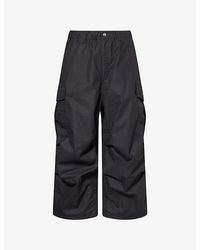 A Bathing Ape - Ripstop Cargo Wide-Leg Cotton-Poplin Trousers - Lyst