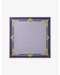 Mulberry - Belted Border Square Silk Scarf - Lyst