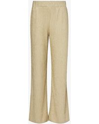 4th & Reckless - Charlo Crinkled-texture Straight-leg Mid-rise Woven Trousers - Lyst