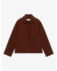 Marni - Short Dropped-Shoulder Wool And Cashmere Jacket - Lyst