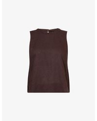ME+EM - Crochet-Trim Linen-Blend Crop Top - Lyst