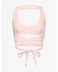 Cheap Monday - Hudson Scoop-Neck Stretch-Jersey Sports Bra - Lyst