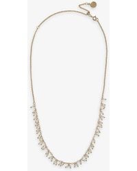 The White Company - The Company Chalcedony Fine-beaded Gold-plated Brass Necklace - Lyst