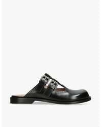 Loewe - Campo Mary Jane Leather Mules - Lyst