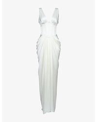 House Of Cb - Arianna Corset-Bodice Satin Bridal Gown Xs (A-C Cup) - Lyst