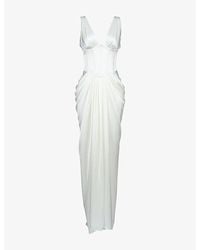 House Of Cb - Arianna Corset-Bodice Satin Bridal Gown Xs (A-C Cup) - Lyst
