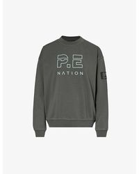 P.E Nation - Heads Up Logo-print Organic-cotton Sweatshirt - Lyst