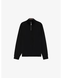 BOSS - High-Neck Long-Sleeves Cotton-Jersey Sweatshirt - Lyst