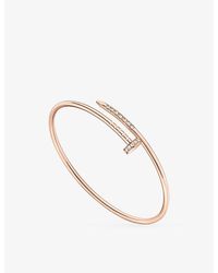 Cartier - Juste Un Clou Small Model 18Ct Rose- And 0.29Ct Reverse-Set Diamond Bracelet - Lyst
