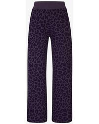 BOSS - X Naomi Campbell Leopard-pattern Stretch Cotton-blend jogging Botto - Lyst
