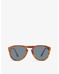 Persol - Po0714sm Steve Mcqueen Pilot-shape Crystal-glass And Acetate Sunglasses - Lyst
