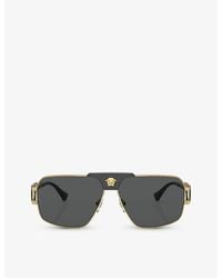 Versace - Ve2251 Pillow-frame Steel Sunglasses - Lyst