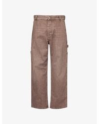 Bottega Veneta - Washed-Effect Straight-Leg Denim Jeans - Lyst
