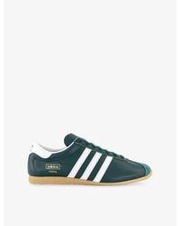 adidas gazelle silver green womens NEW* Vintage 1980s Adidas Rom with blue stripes UK 12 / EUR 47 1/3   Secondsoles
