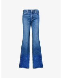 PAIGE - Sofia Mid-Rise Flared Denim Jeans - Lyst
