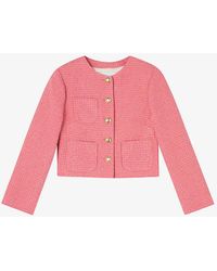 LK Bennett - Allie Boxy-fit Tweed Cotton-blend Jacket - Lyst