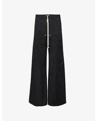 Rick Owens - Cargobelas Multi-Pockets Wide-Leg Relaxed-Fit Stretch-Cotton Trousers - Lyst