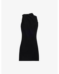 McQueen - Knot Sleeveless Wool Mini Dress - Lyst