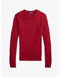 Polo Ralph Lauren - Julianna Cable-Knitted Wool-Cashmere Blend Jumper - Lyst