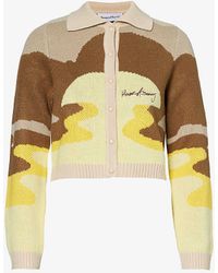 House Of Sunny - The Dunes Tripper Graphic-pattern Knitted Cardigan - Lyst