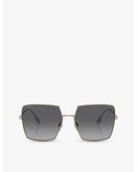 Burberry - Be3133 Daphne Square-frame Metal Sunglasses - Lyst