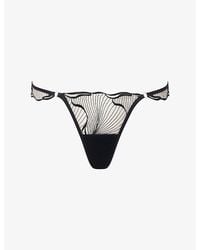 Bluebella - Marabel Embroidered Sheer Thong - Lyst