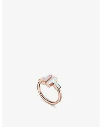 Tiffany & Co. - Tiffany T Square 18Ct Rose- And Mother-Of-Pearl Ring - Lyst