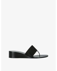 Jude - Snug Suede Wedge Sandals - Lyst