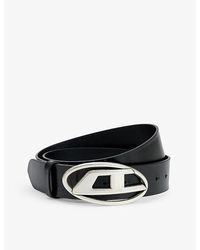 DIESEL - B-1Dr Logo-Buckle Leather Belt - Lyst
